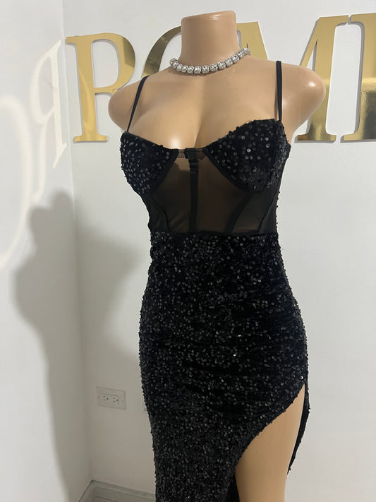 Corset Hollywood Dress (Black)