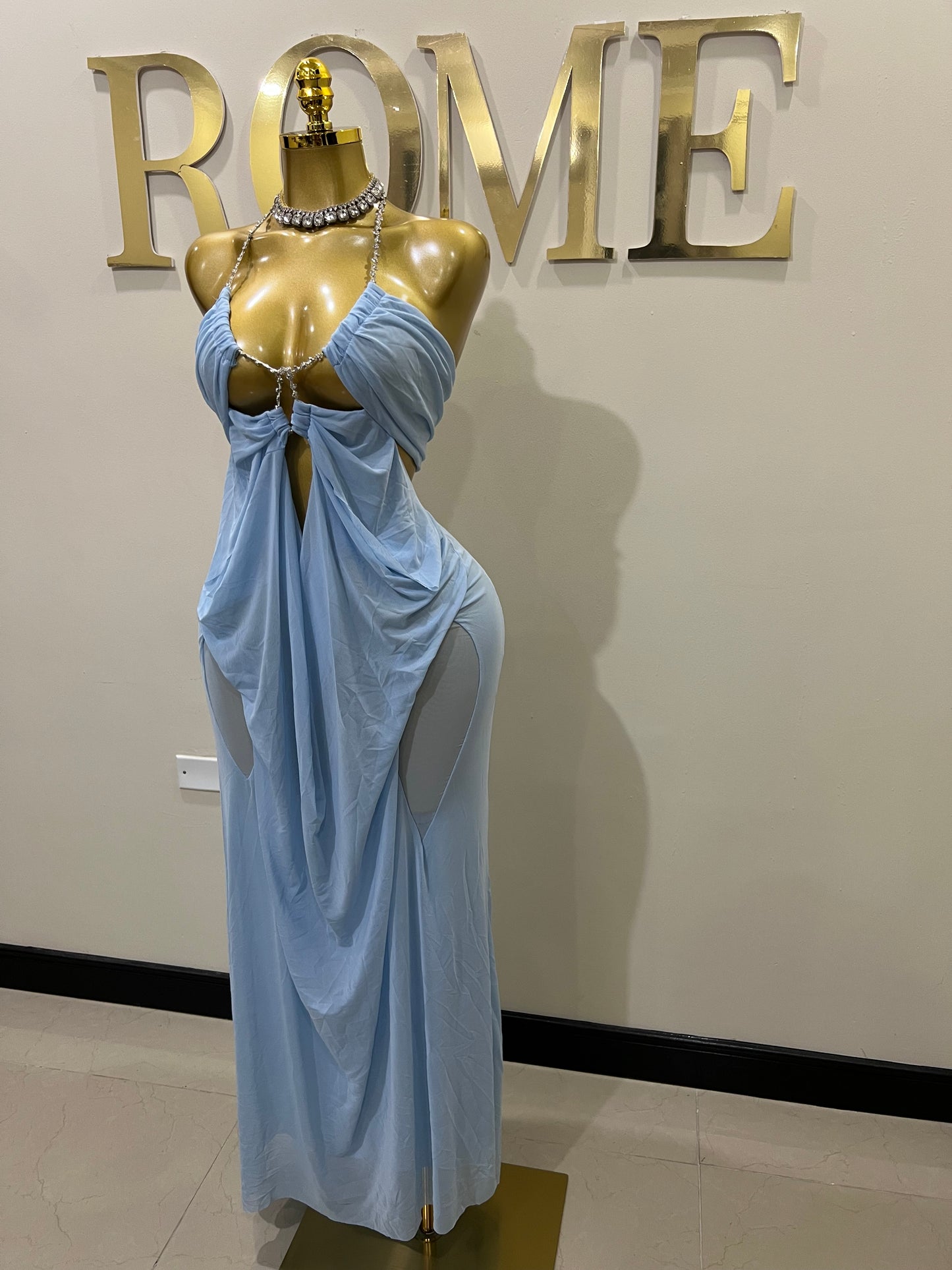 Kim Mesh Dress (Blue)