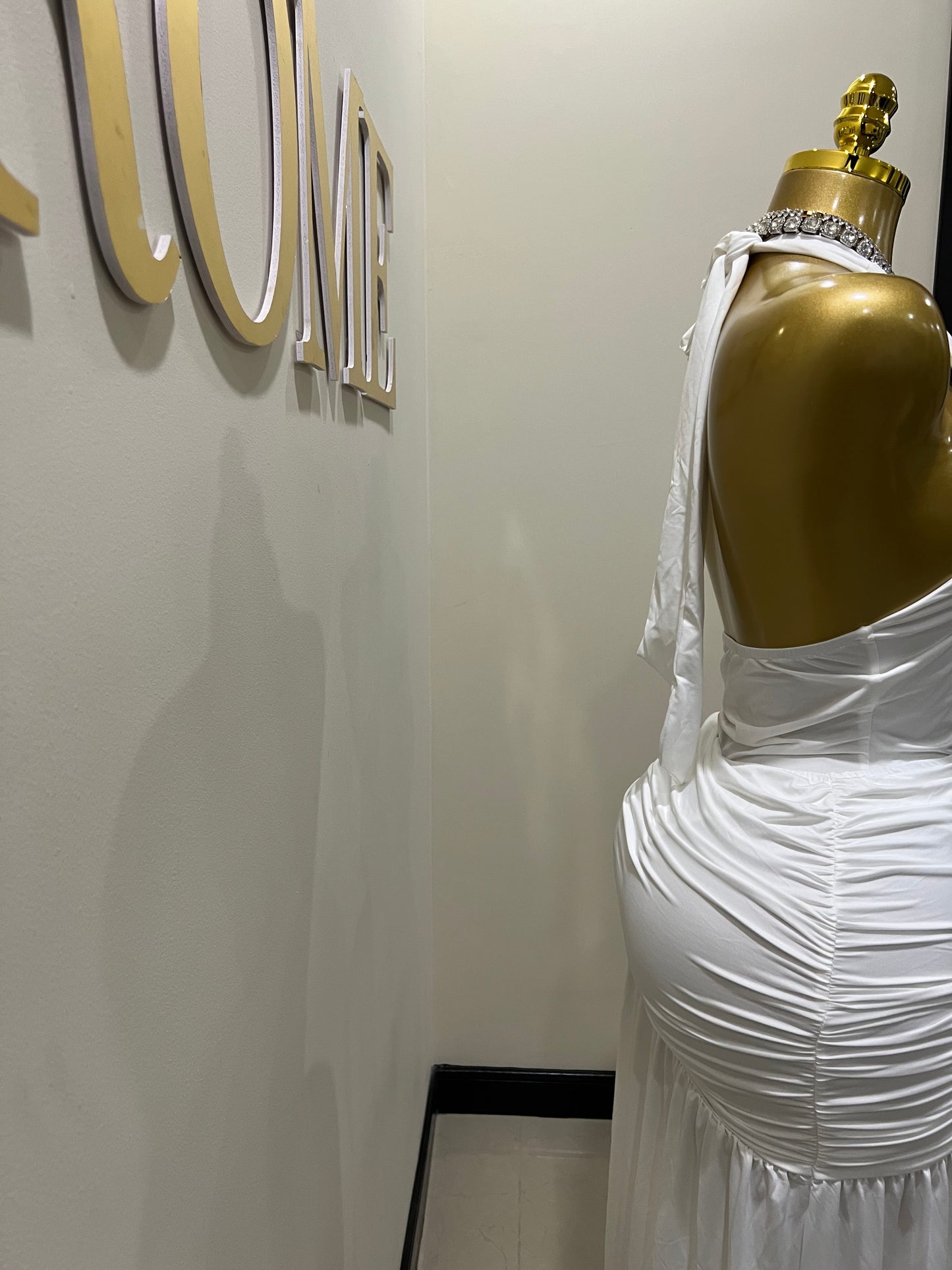 Nara Petal 2 Pcs Bodysuit & Skirt Set (White)