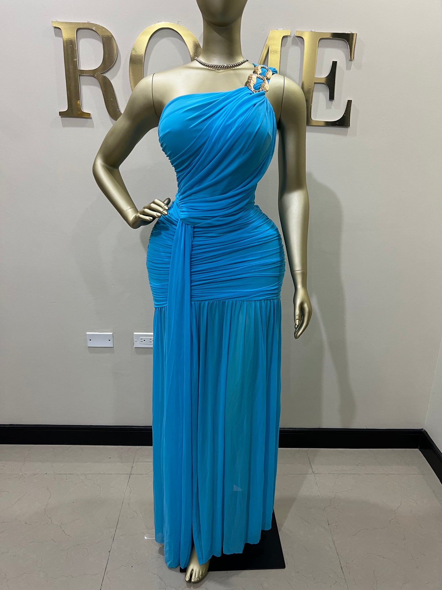 Michelle Grace Chain Dress (Blue)