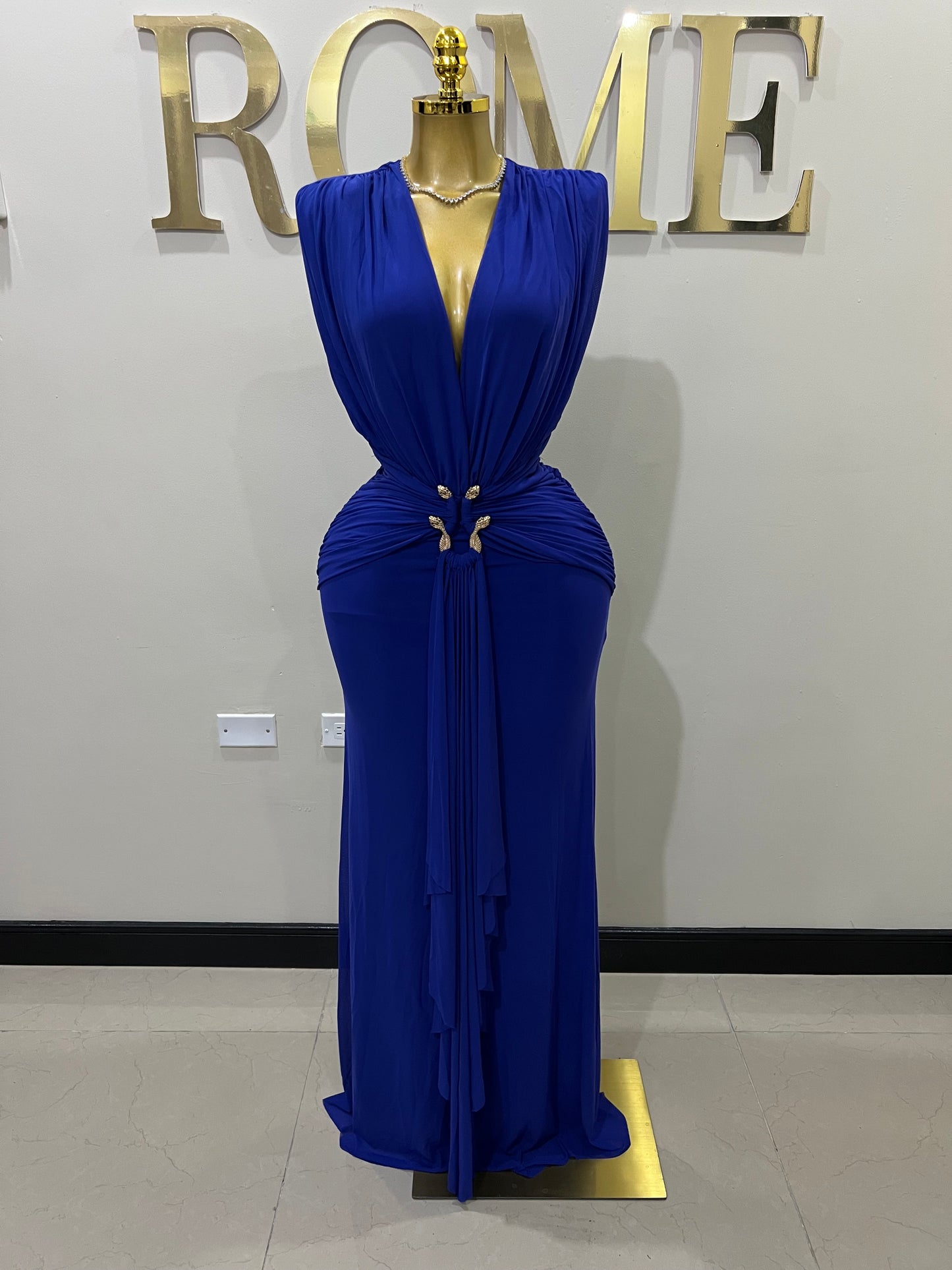 Michelle Snake Dress (Blue)