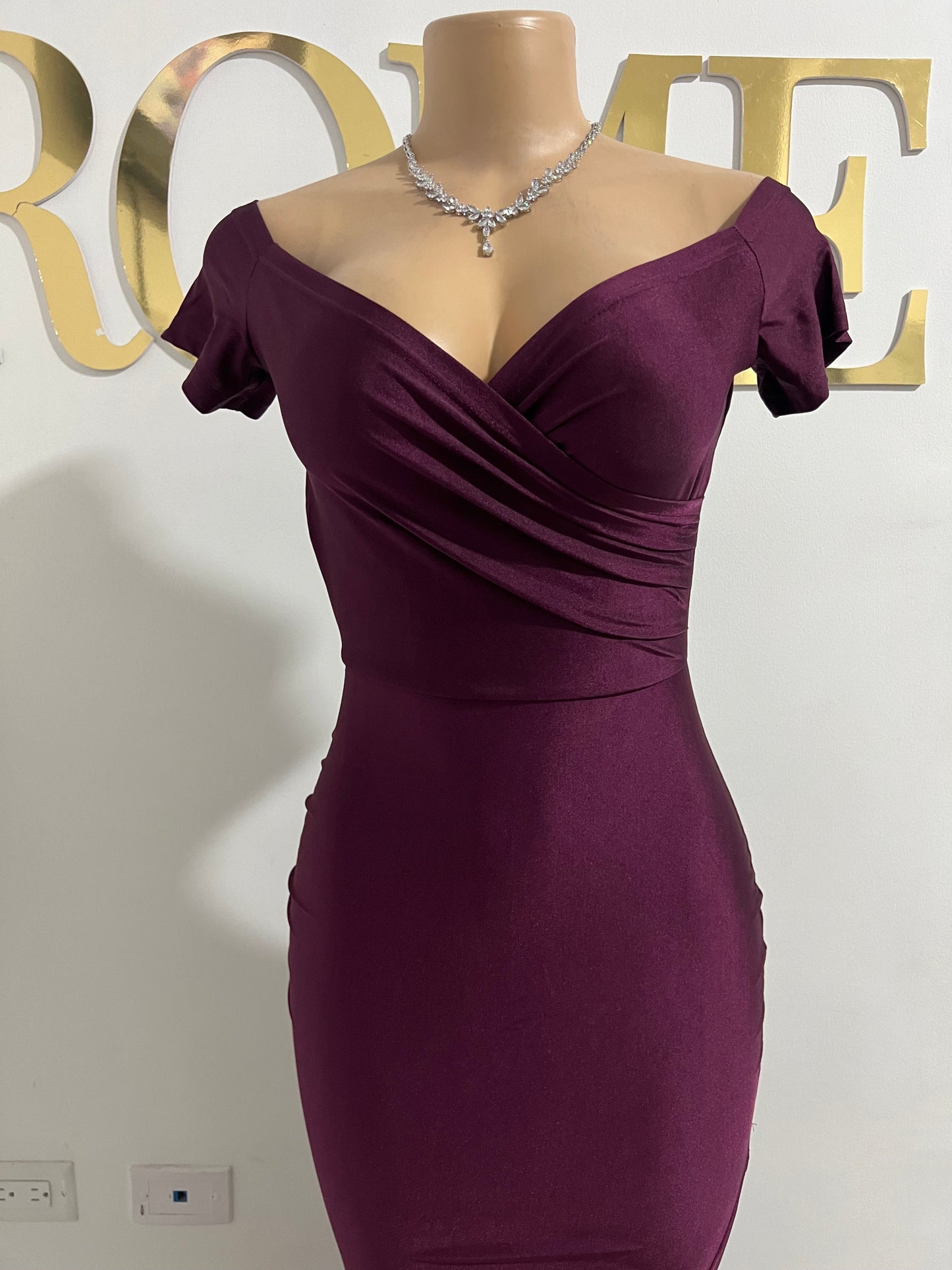 Kerry Short Sleeve Dress (Purple)