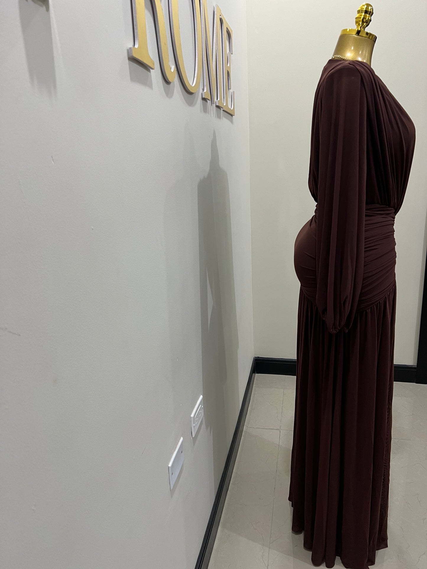 Michelle Valor Dress (Brown)