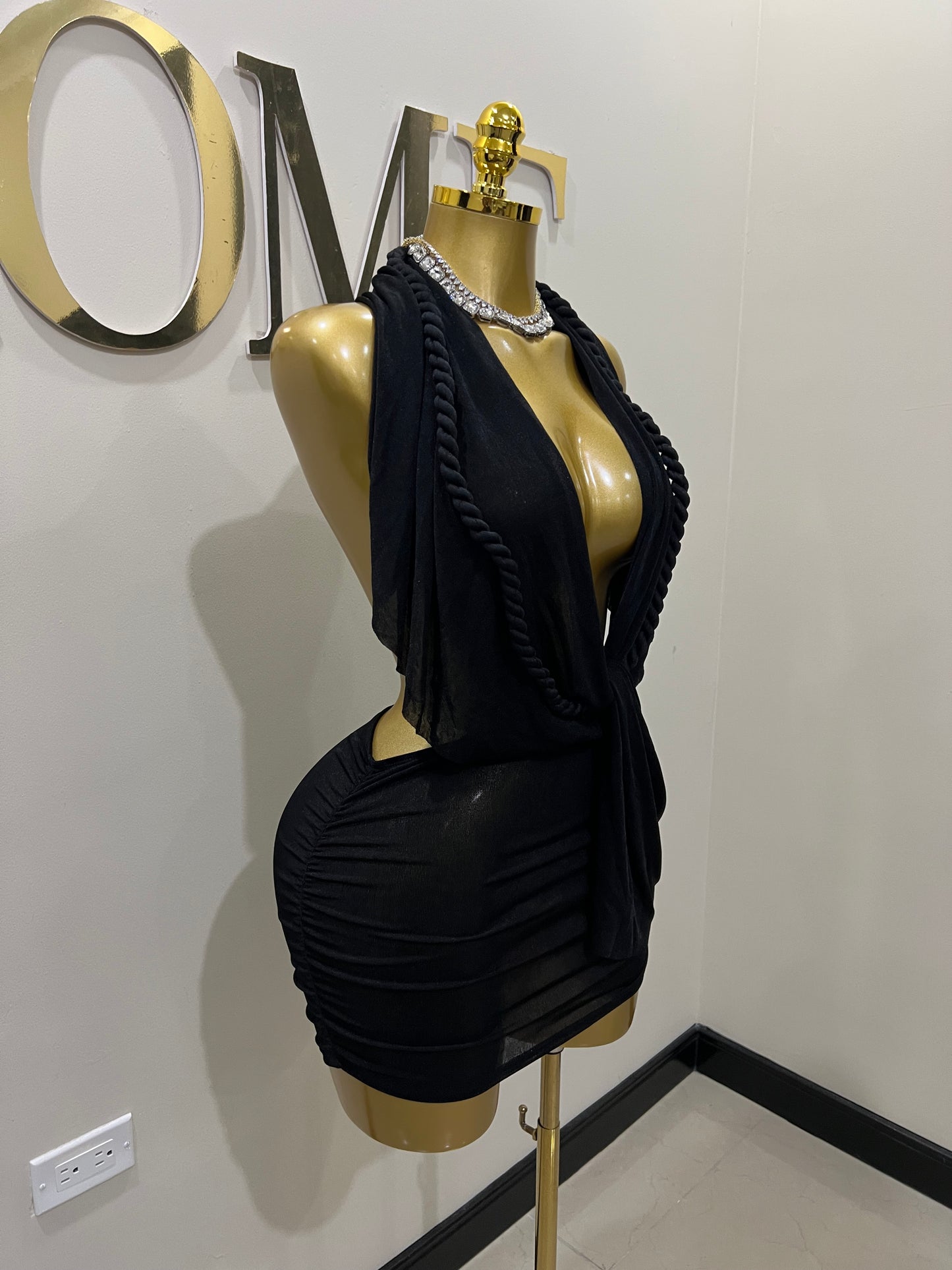Cassie Rope Dress (Black)