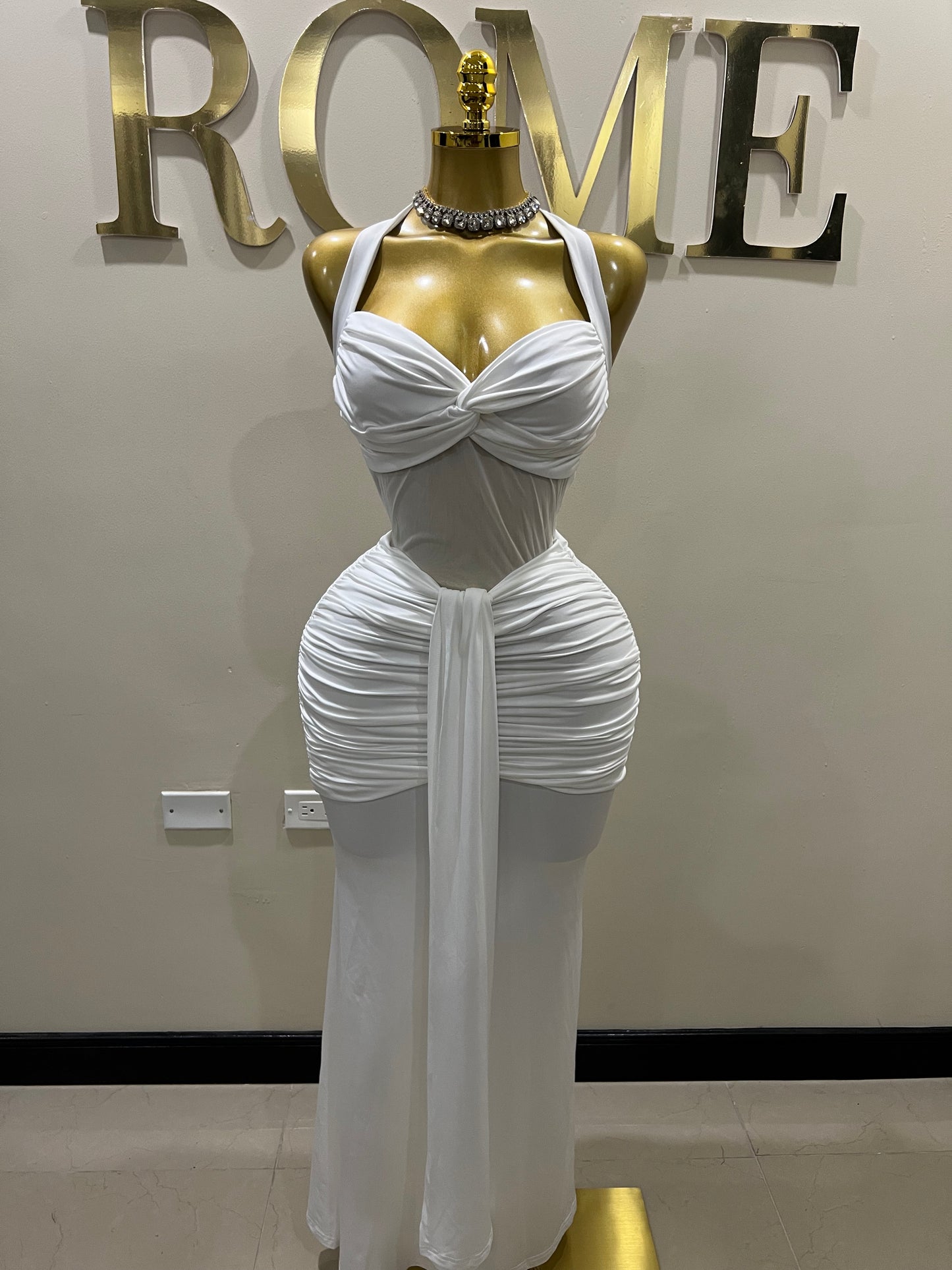 Sweetheart Nara Dress (White)