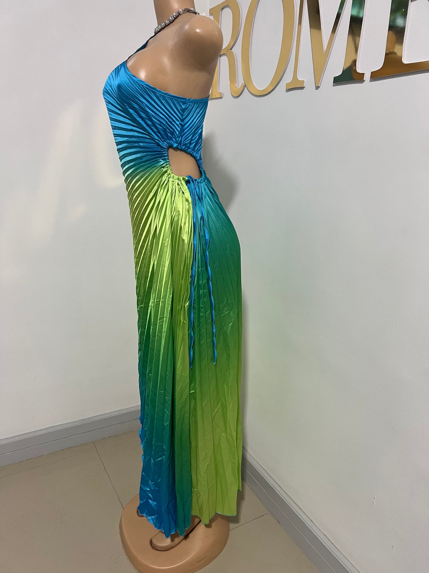 Carli Dress (Blue - green)