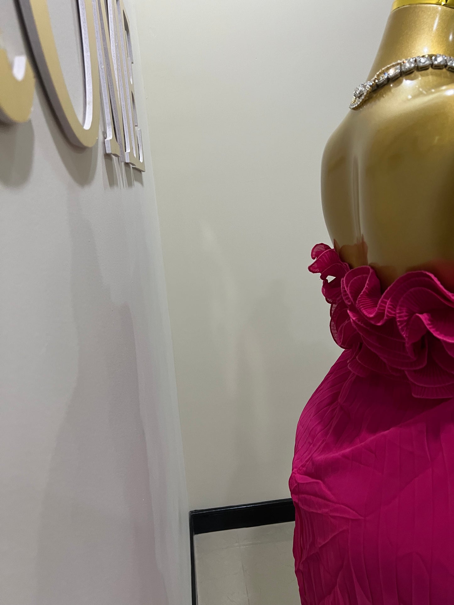 Lotus Ruffle Dress (Pink)