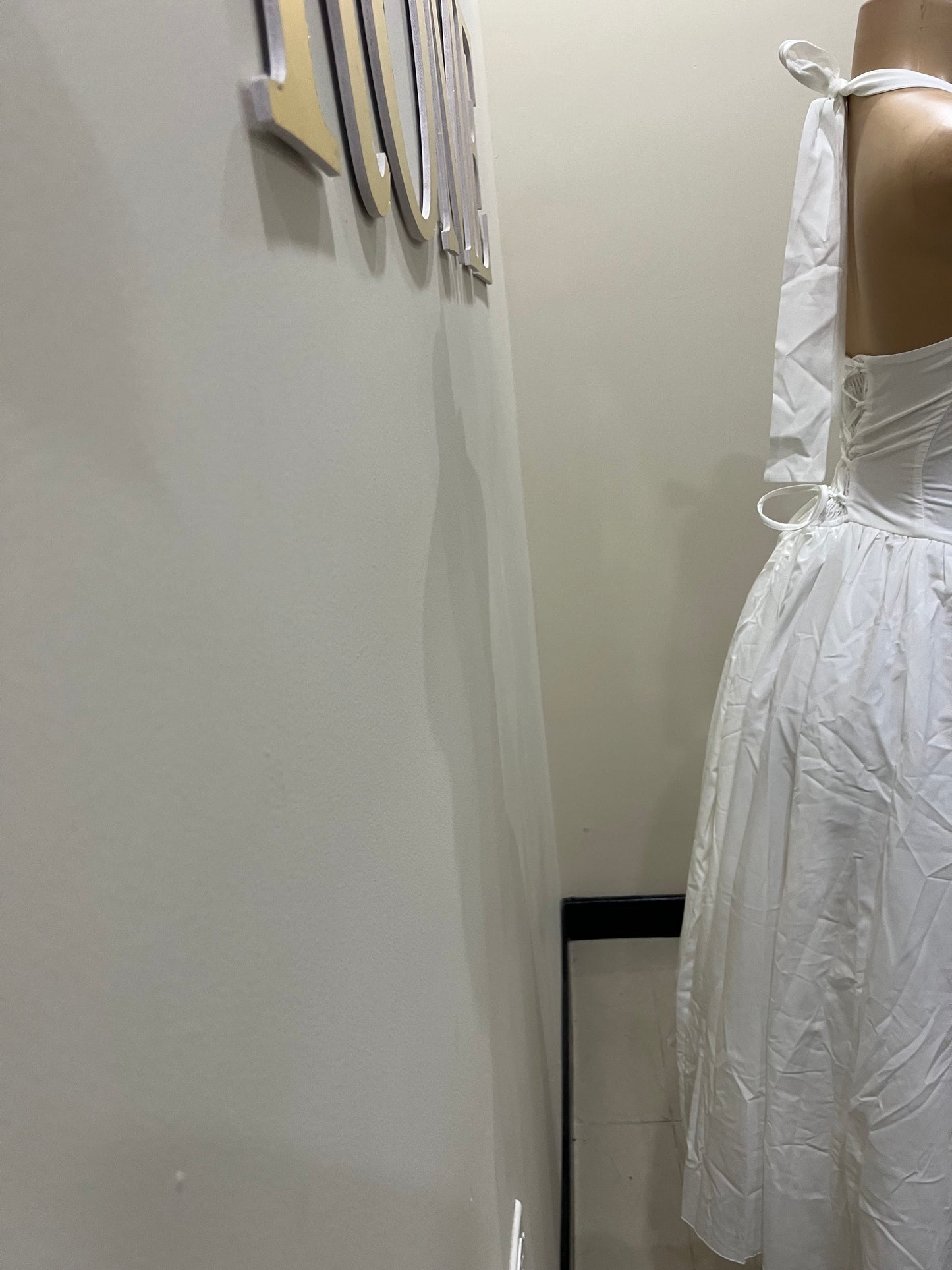Diana Halter Dress (White)