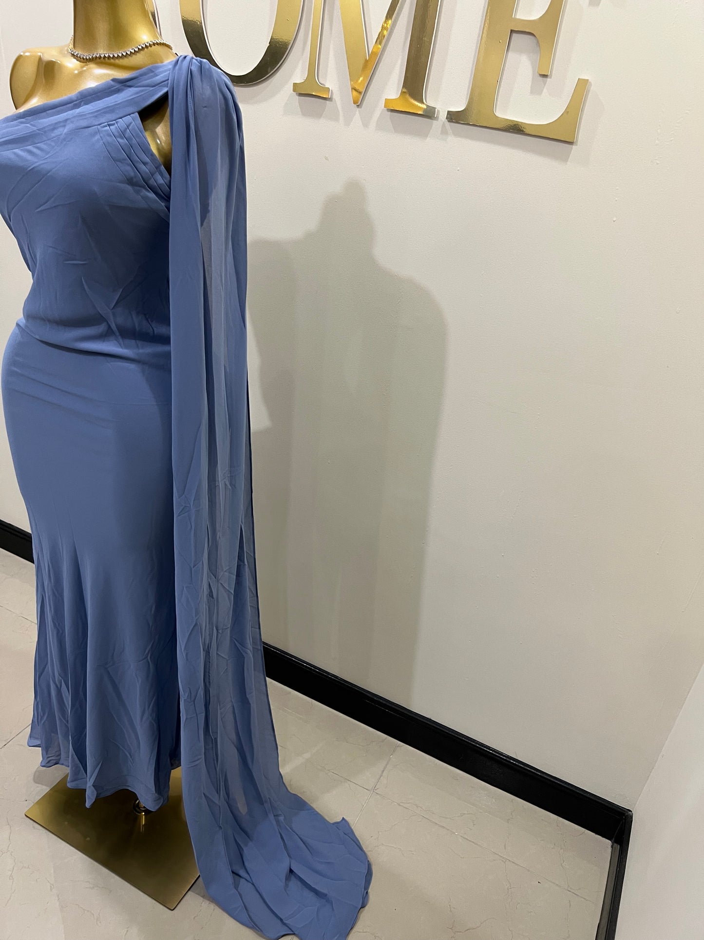 Isabella Chiffon Dress (Blue)