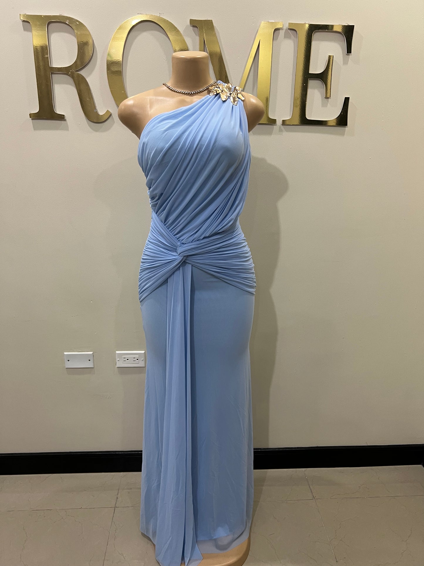 Michelle Petal Grace Dress (Light Blue)