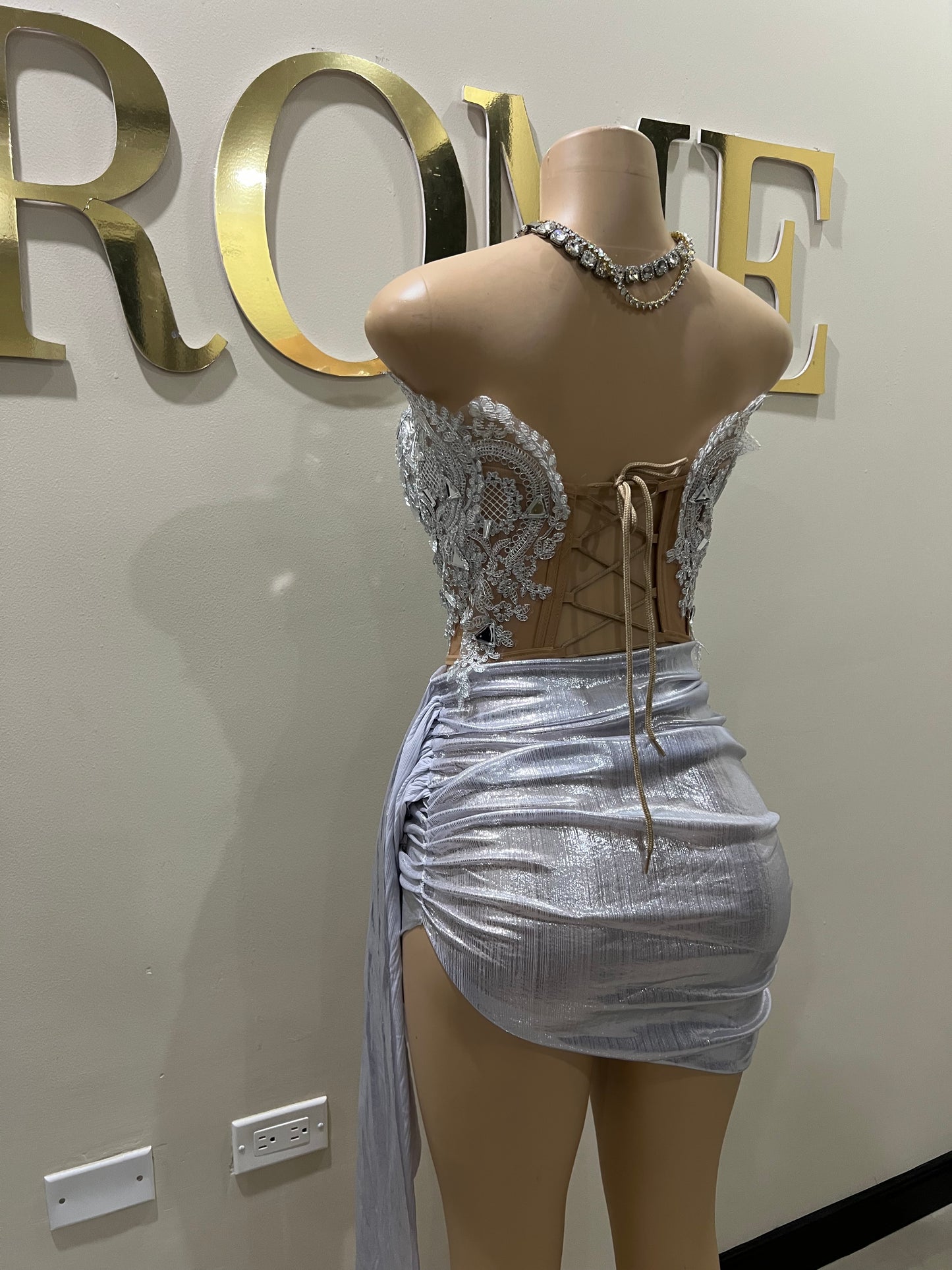 Snow Queen Glacier Mirrors Skirt Set (Silver)