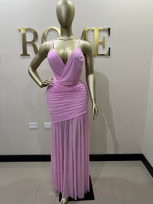 Michelle Celine Strap Dress (Pink)