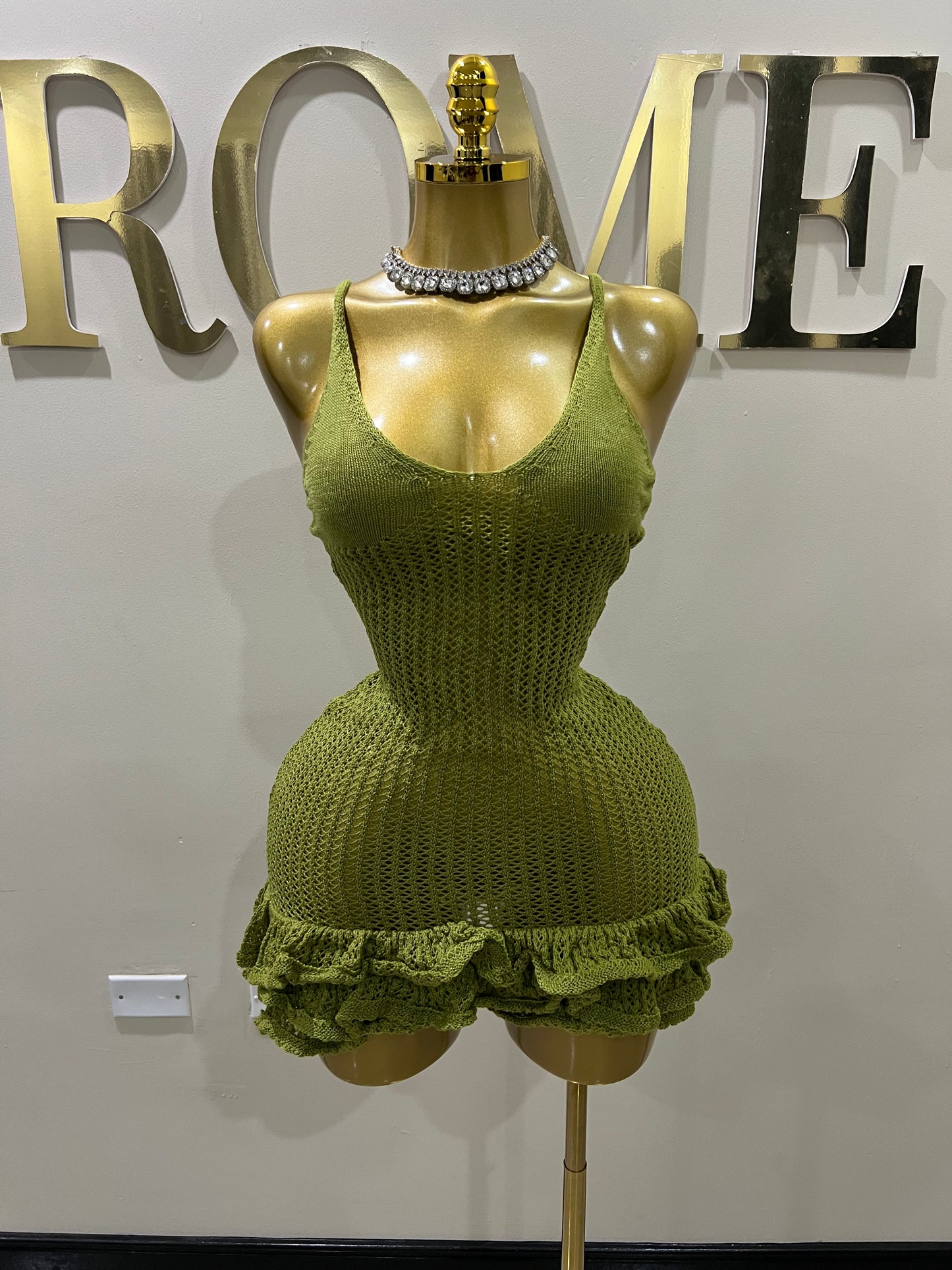 Azalea Crochet Dress (Green)