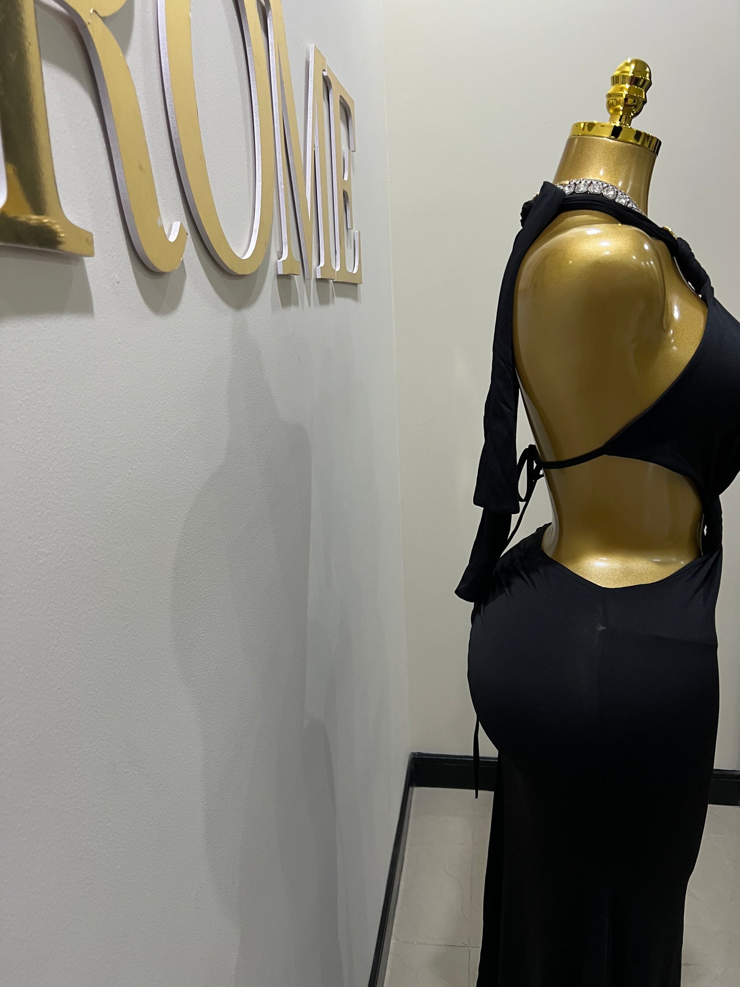 Indie Vibe Rings Dress (Black)