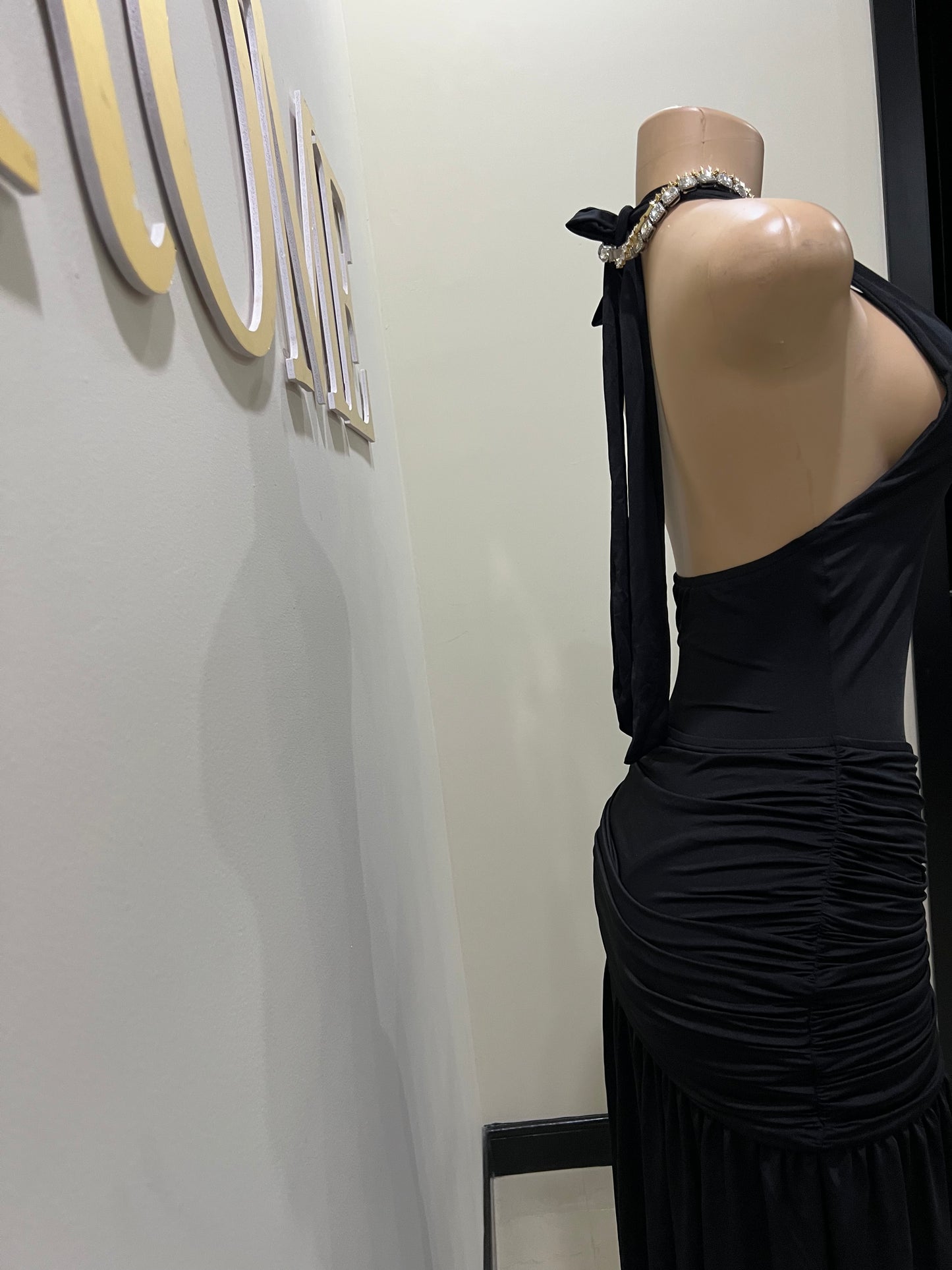 Nara Petal 2 Pcs Bodysuit & Skirt Set (Black)