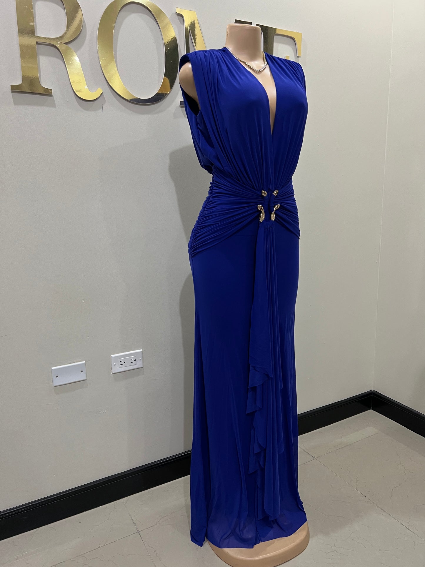 Michelle Snake Dress (Blue)