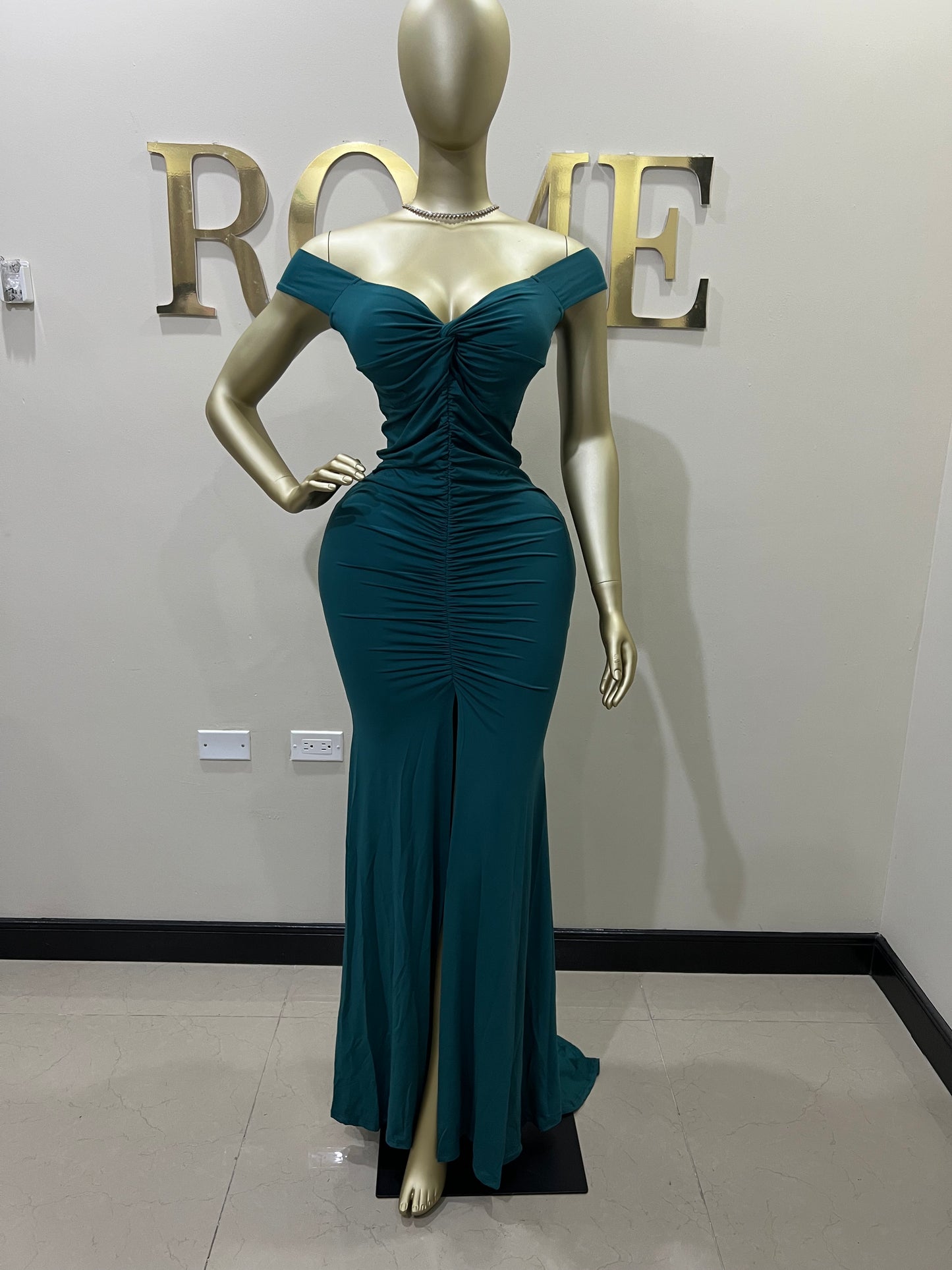 Kerry Elle Train Dress (Green)