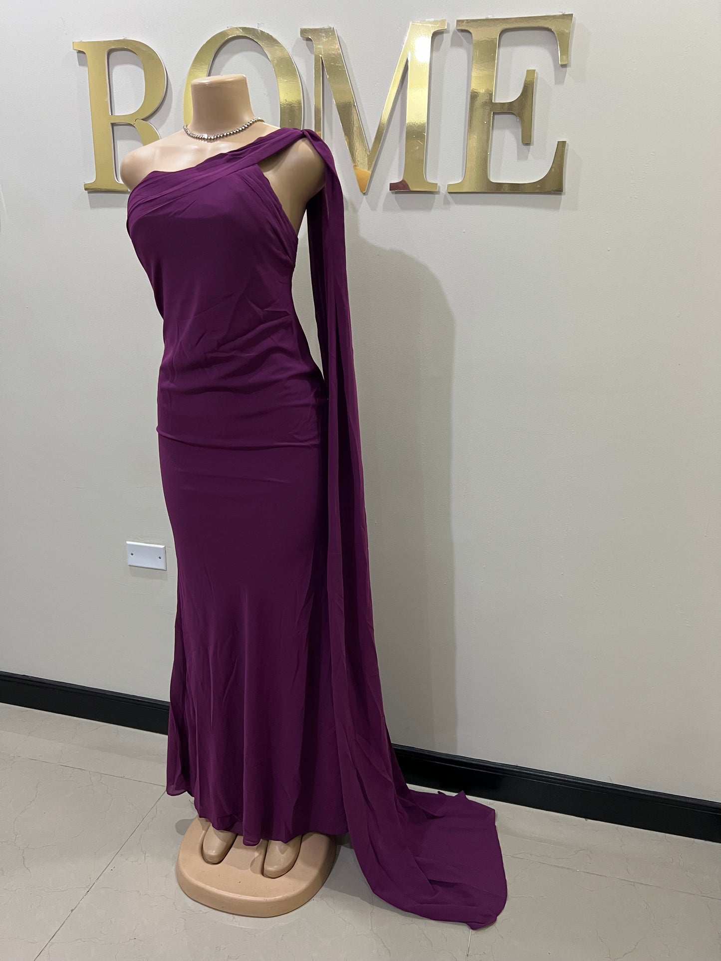 Isabella Chiffon Dress (Purple)