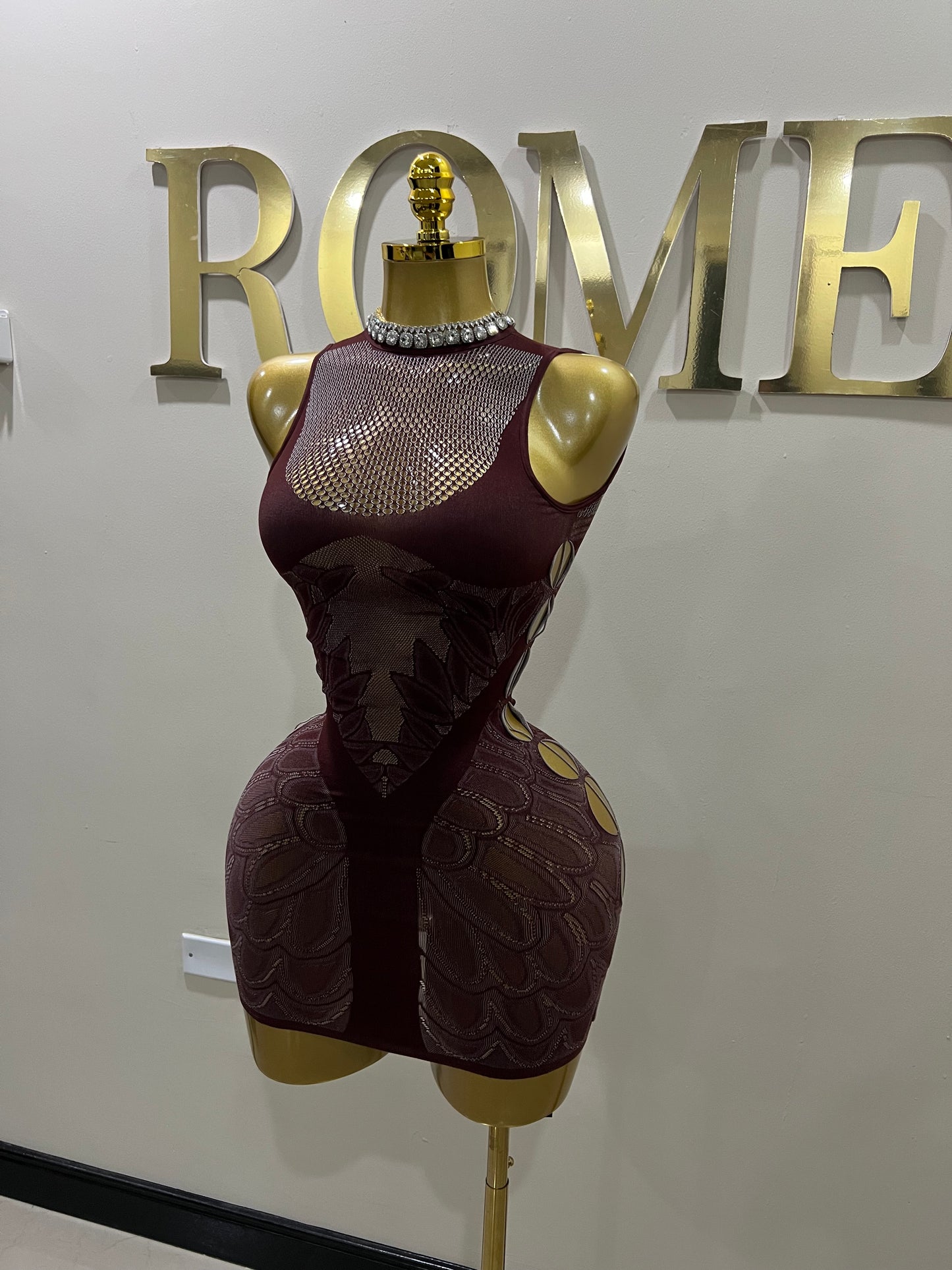 Swan Tights Dress (Brown)