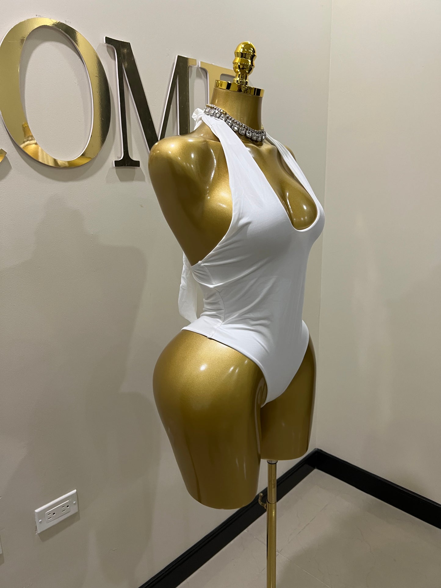 Nara Petal 2 Pcs Bodysuit & Skirt Set (White)