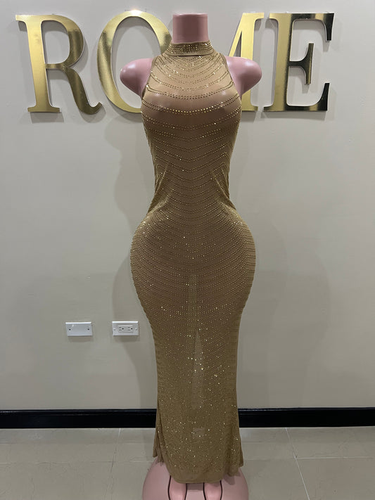 Ariana Flare Dress (Brown)