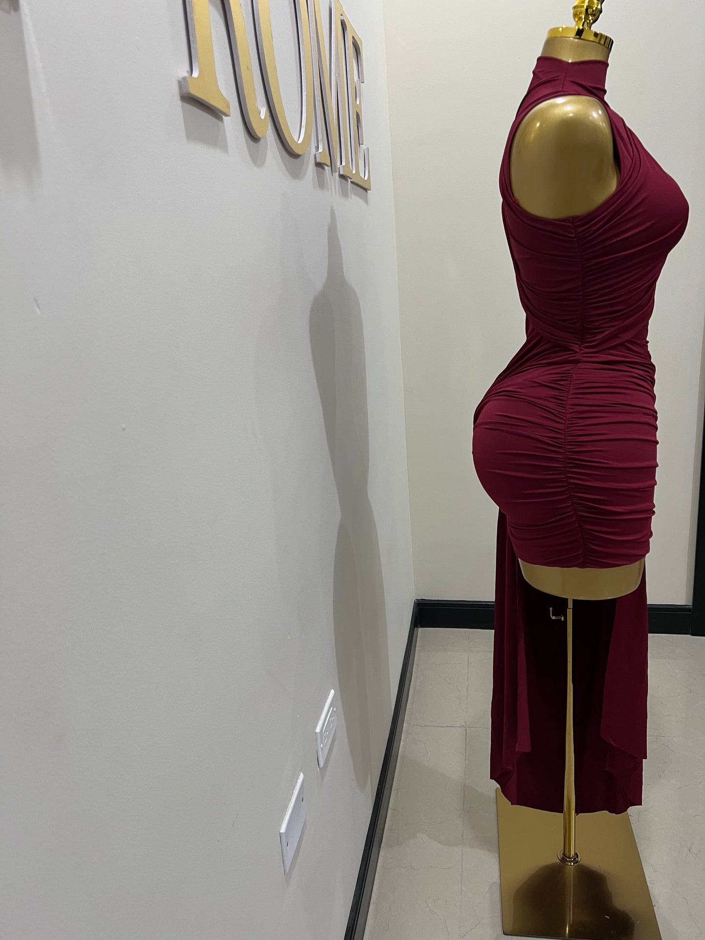 Samira Allegra Dress (Burgundy)
