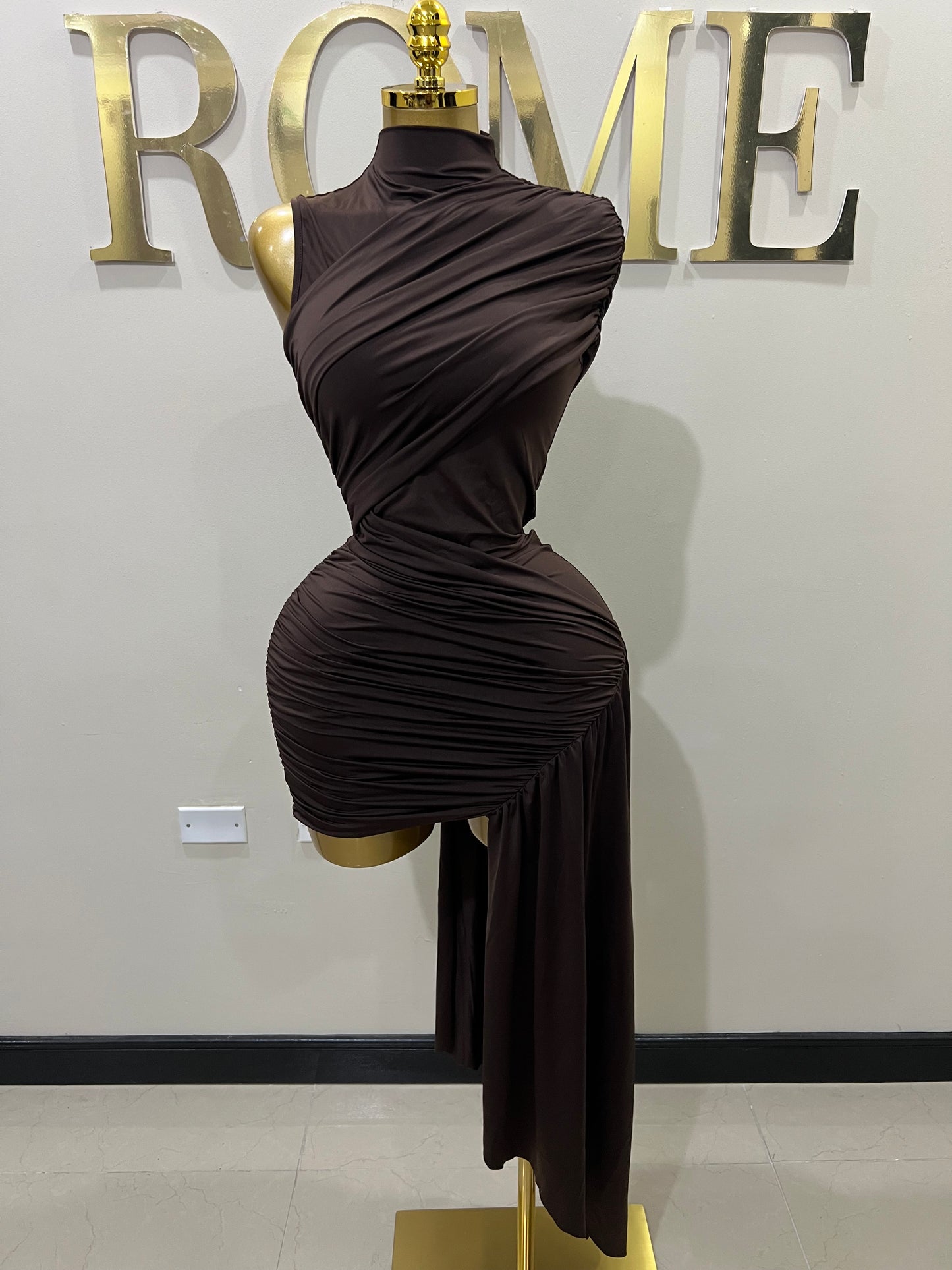 Samira Allegra Dress (Dark Brown)