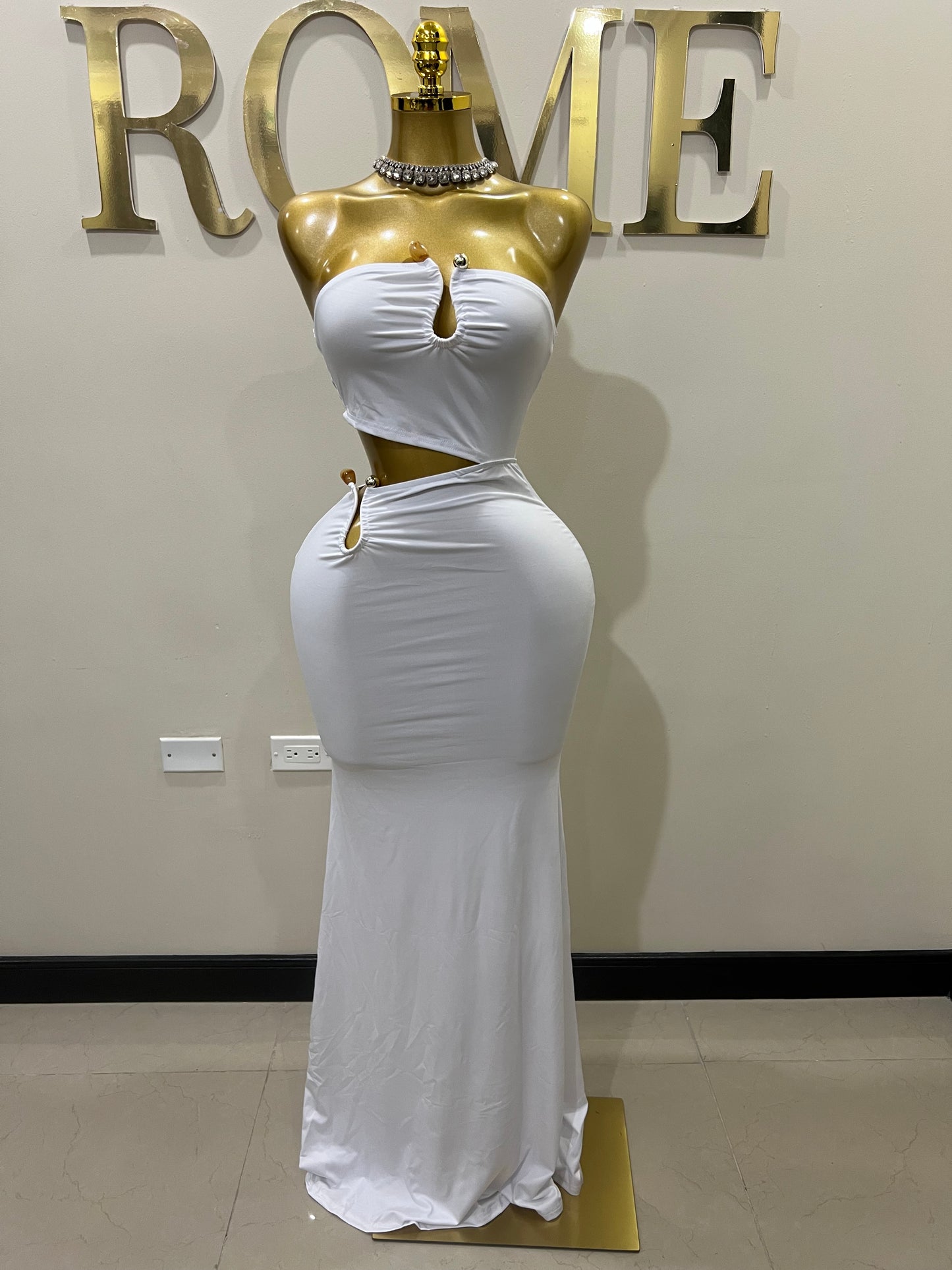 Ming Stone Dress (White)