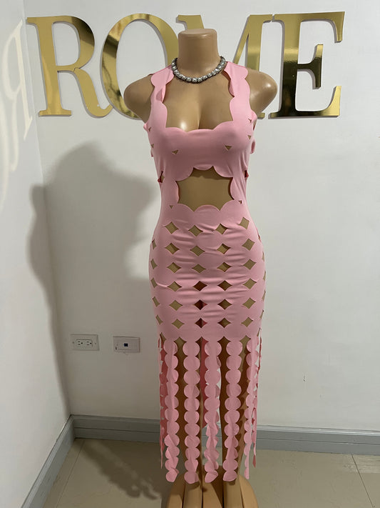 Tracy Cut Out Dress (Light Pink)
