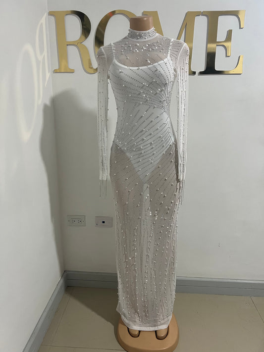 Ellie Long Dress (White)