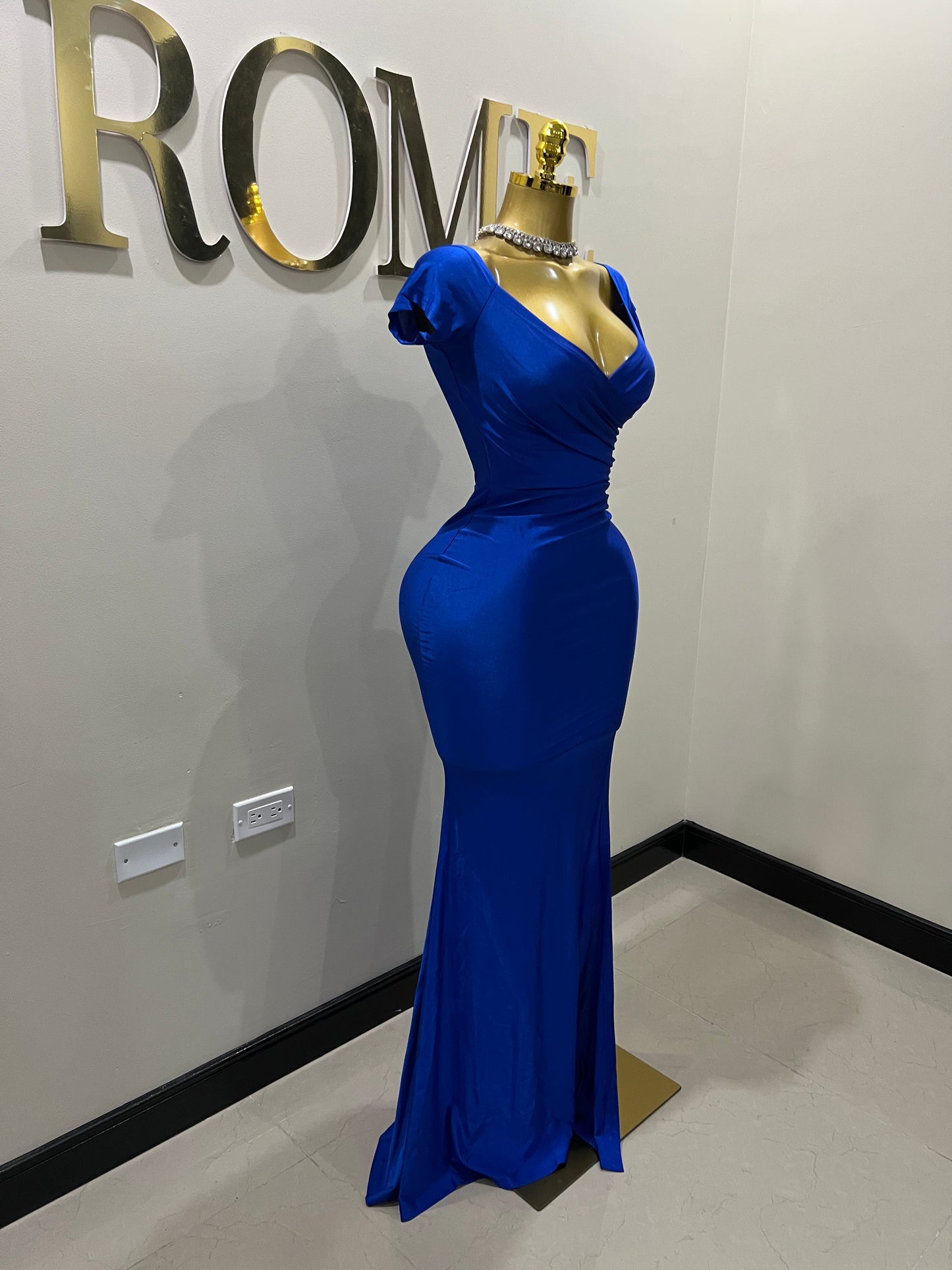 Kerry Short Sleeve Dress (Blue)