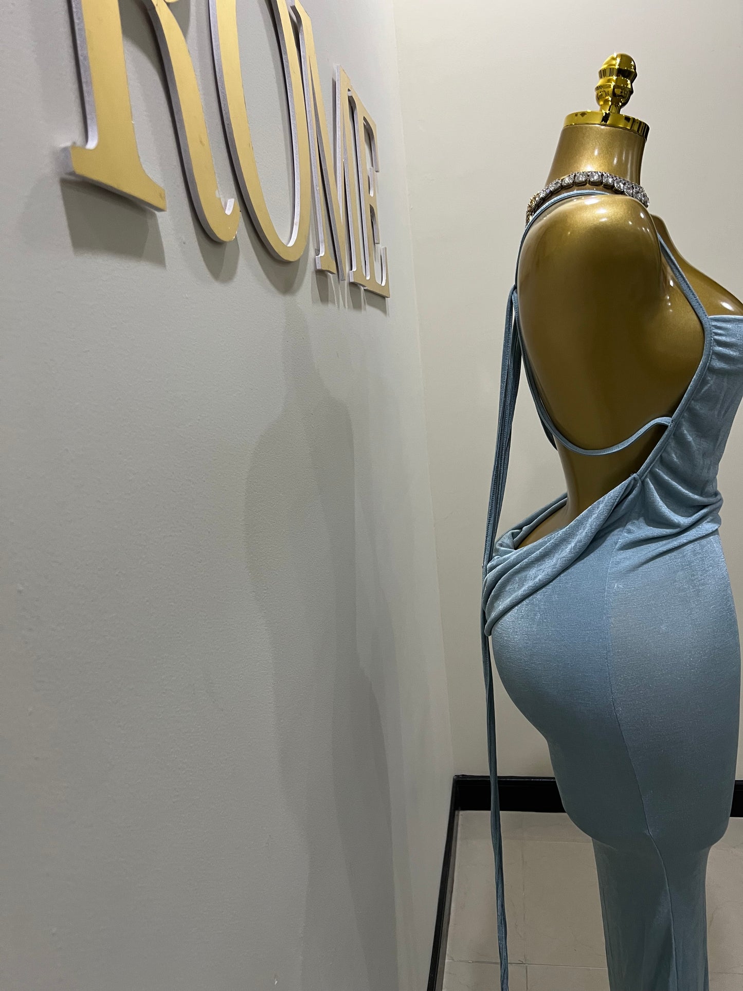 Carey True Dress (Ash Blue)