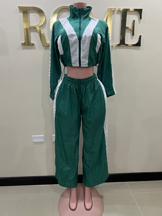 Brooklyn Tracksuit Pants Set (Green)