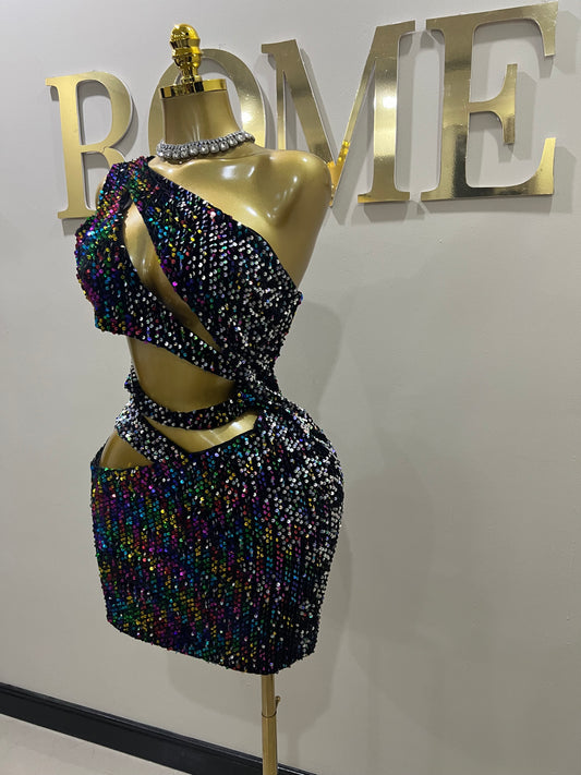 Ibiza Sequin Dress (Multi-color)