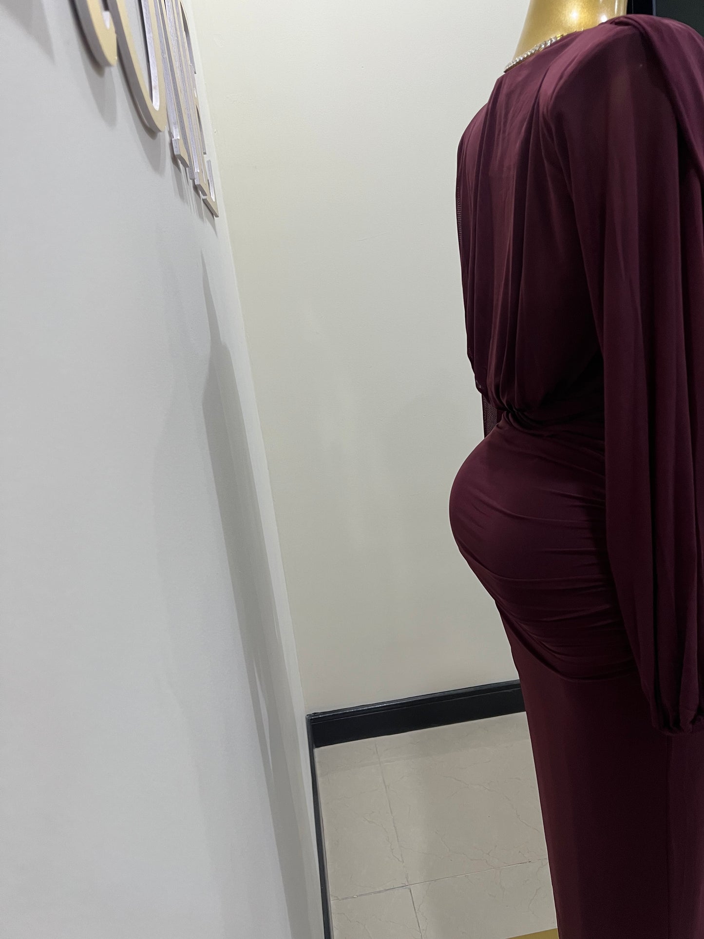 Michelle Sim Dress (Maroon)