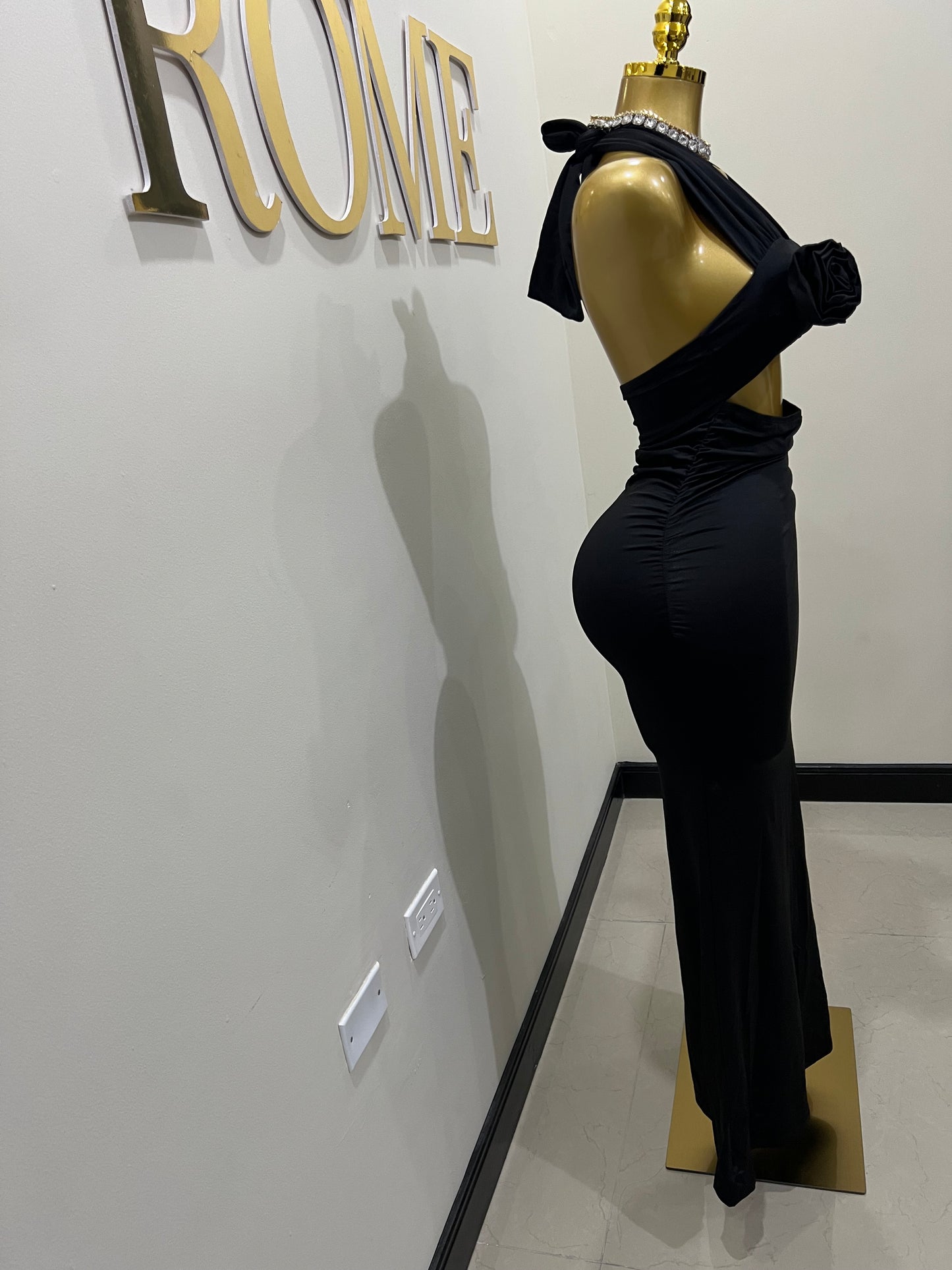 Samira Priscilla Rose Dress (Black)