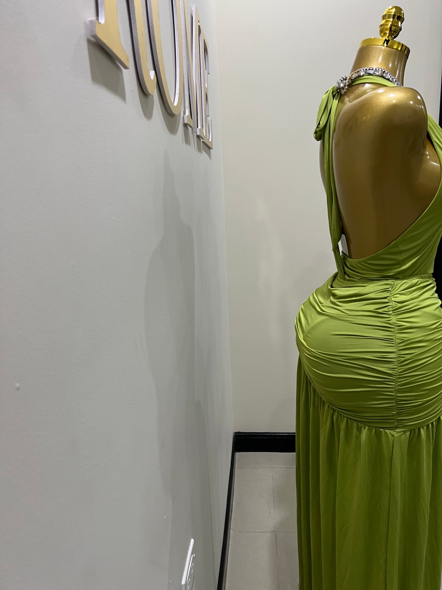 Nara Petal 2 Pcs Bodysuit & Skirt Set (Green)