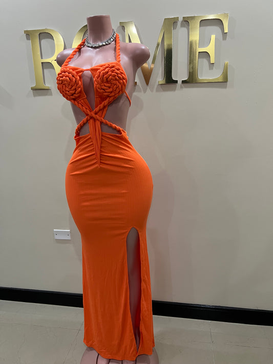 Athena Rope Dress (Orange)