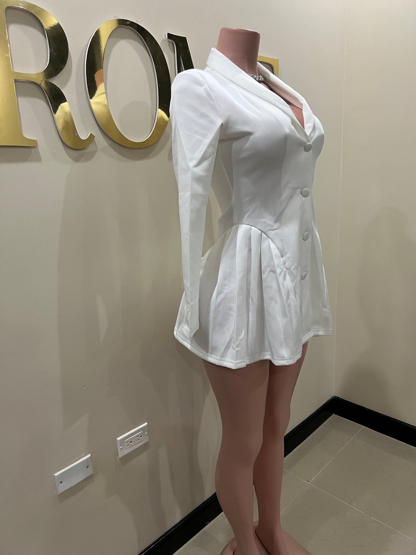 Jodie Mini Dress (White)