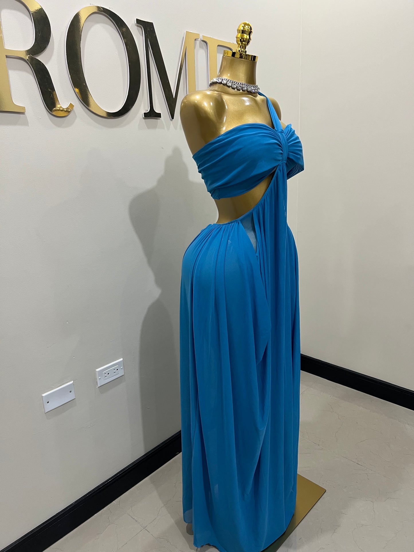 Ruby Mesh Dress (Blue)