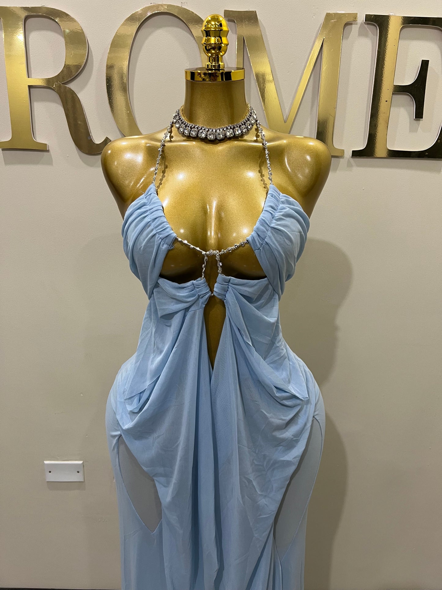 Kim Mesh Dress (Blue)