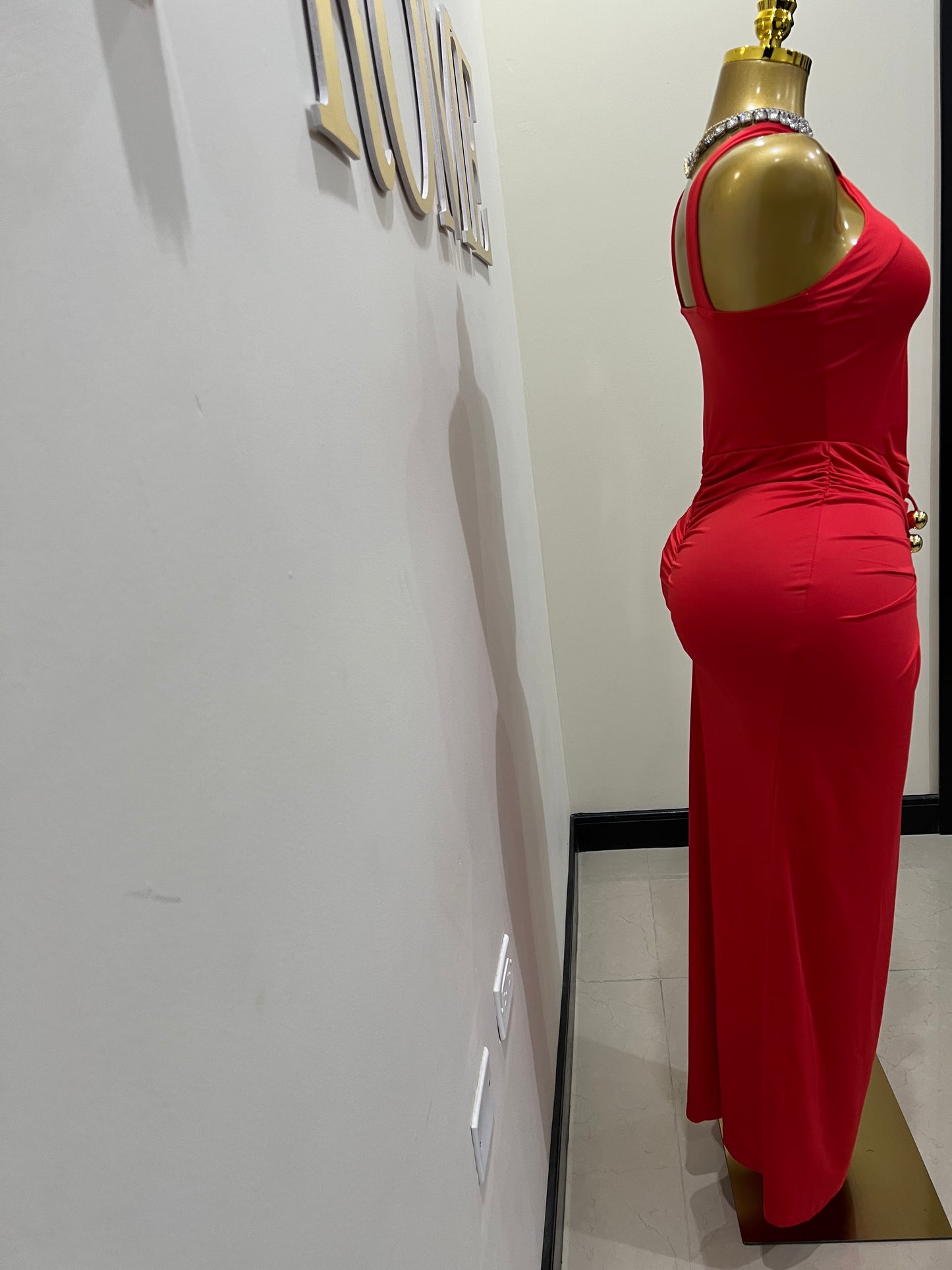 Olive Dress (Red)