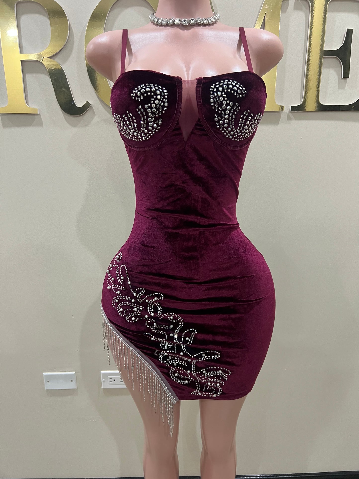 Spice Dress (Burgundy)