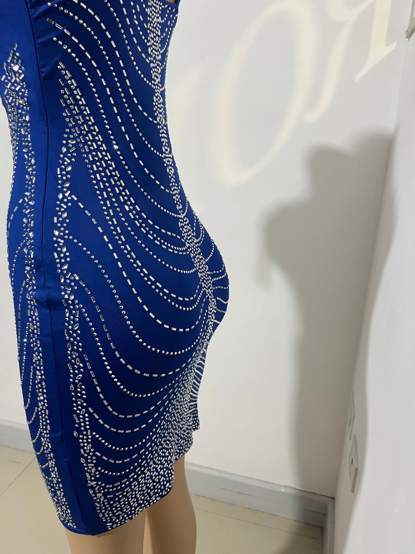Dazzle Medusa Crystal Dress (Blue)