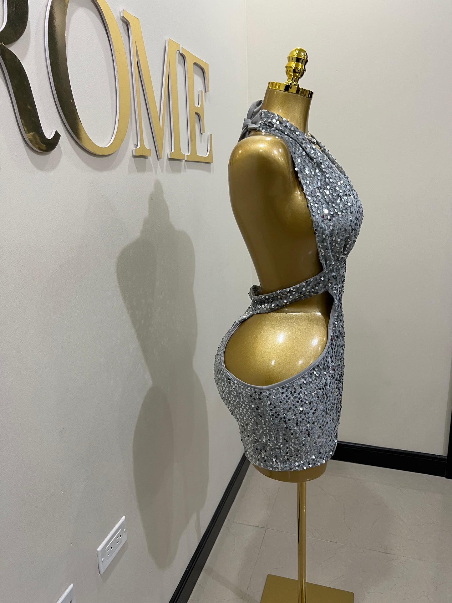 Kate Sequin Dress (Grey)