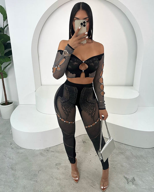 Swan Tights Set (Black)