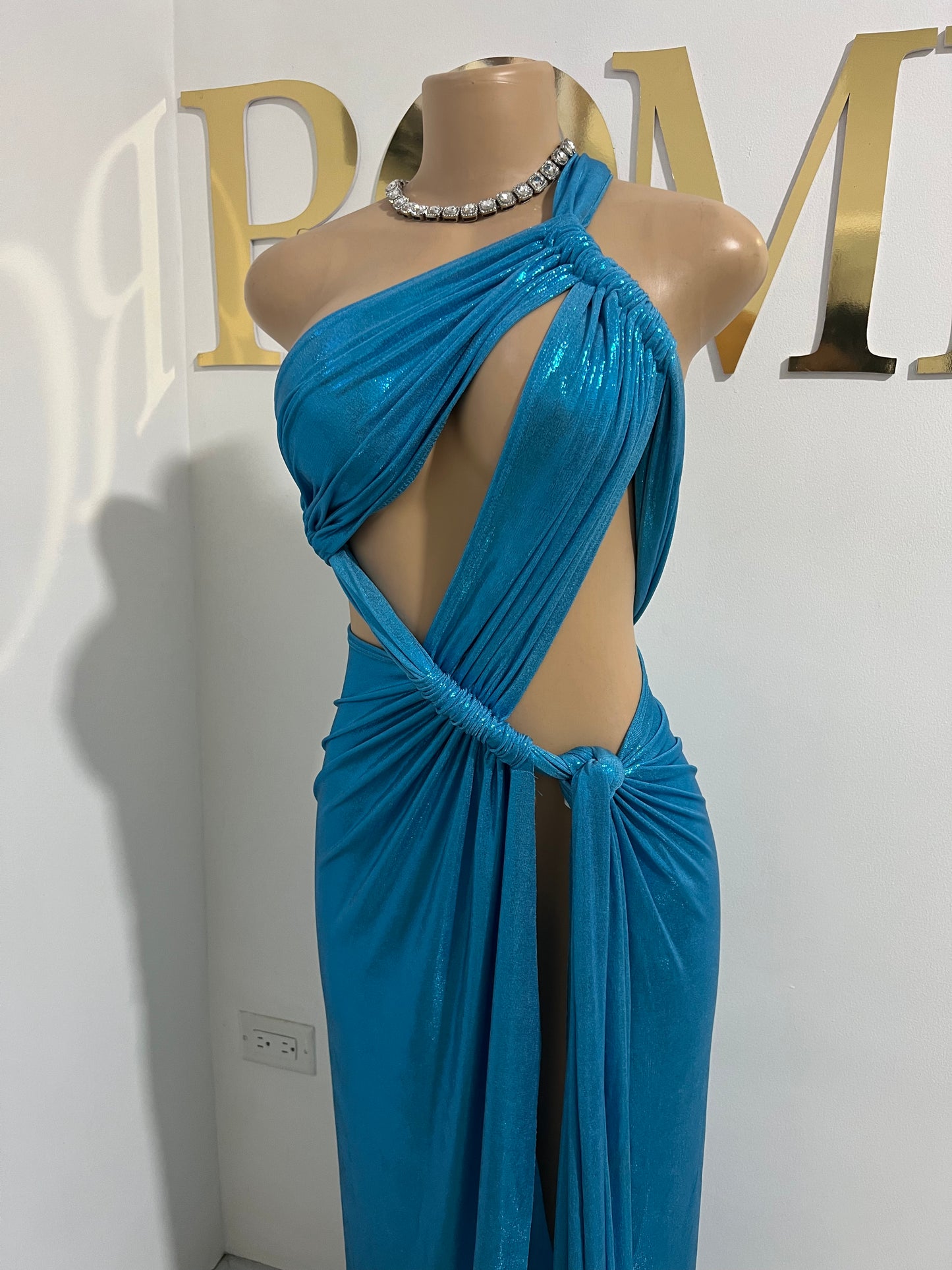Giselle Asymmetrical Dress (Blue)
