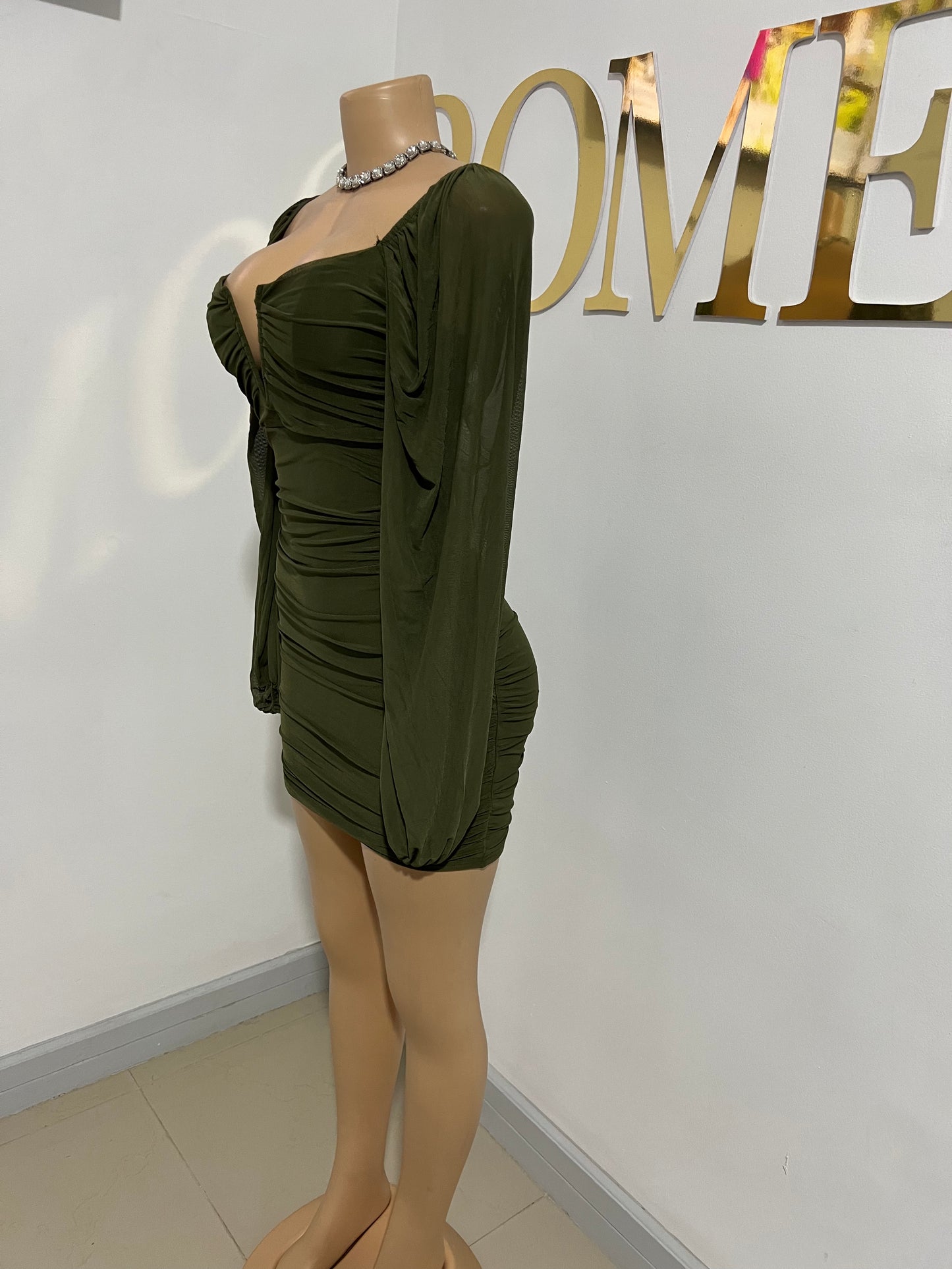 Aubrey Dress (Army Green)