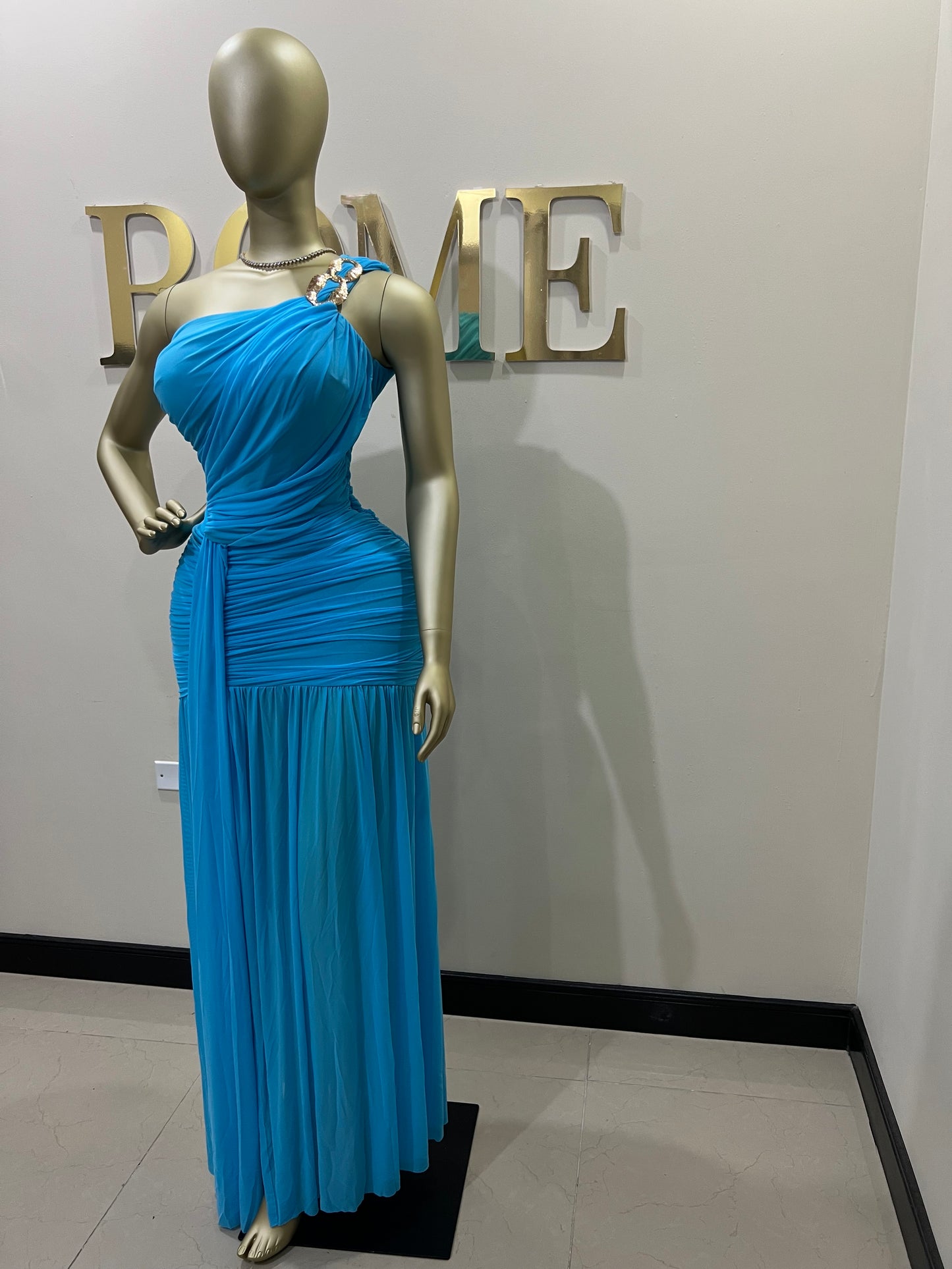 Michelle Grace Chain Dress (Blue)