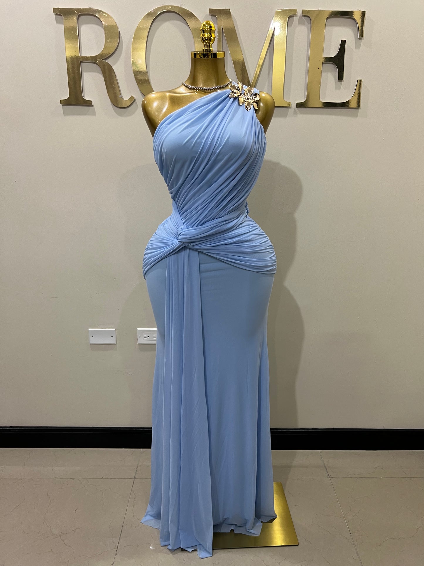 Michelle Petal Grace Dress (Light Blue)